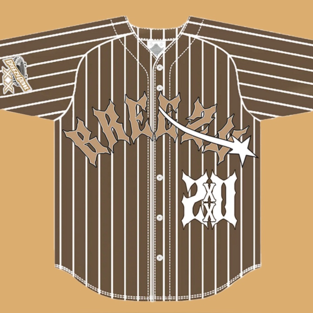 NWOT Chris Brown Breezy Bowl 20 Baseball Jersey size S